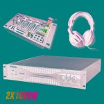 Pack sonorisation amplificateur 2000w sa2000 + table de mixage 4 voies 7 entres + casque
