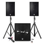 Pack sonorisation - bm sonic bms - 1815 - 2600w - enceintes dj 15 + caisson 18 + pieds - usb / bluetooth ... Pack sonorisation - bm sonic bms - 1815 - 2600w - enceintes dj 15 + caisson 18 + pieds - usb / bluetooth ...
