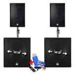Pack sonorisation - bm sonic bms - 181815 - 3400w - enceintes dj 15 + 2 caissons 18 usb / bluetooth ... Pack sonorisation - bm sonic bms - 181815 - 3400w - enceintes dj 15 + 2 caissons 18 usb / bluetooth ...