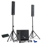 Pack sonorisation dj complet bm sonic bms - 15 - slim - bt, 1200w, tables de mixage , caisson 38cm usb ...