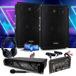 Pack sonorisation ibiza sound disco12b 2 enceintes 1200w + ampli pro dj 3000w + table de mixage dj21 ...