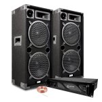 Pack sonorisation ibiza sound star 210 - disco box, amplificateur bm sonic 2000w total - bass - reflex ...