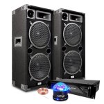 Pack sonorisation ibiza sound star 210 - disco box, amplificateur bm sonic 2000w total - bass - reflex ...