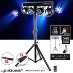 Pack x - performer lytequest portique + 4 par / uv / friztal dmx - 18 prog. - 2 sacoches + t�l