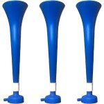 Pack x3 trompettes vuvuzela en plastique. accessoire pour le football et les c�l�brations sportives. ...