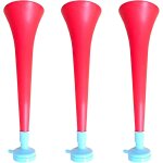 Pack x3 trompettes vuvuzela en plastique. accessoire pour le football et les c�l�brations sportives. ...