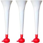 Pack x3 trompettes vuvuzela en plastique. accessoire pour le football et les clbrations sportives. ...