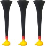Pack x3 trompettes vuvuzela en plastique. accessoire pour le football et les c�l�brations sportives. ...