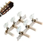 Une paire de chevilles de réglage de guitare, accordeurs de machine, tête de machine blanche pour guitare ... Une paire de chevilles de réglage de guitare, accordeurs de machine, tête de machine blanche pour guitare ...