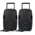 Paire d'enceinte active gemini as - 12togo sono dj sur batterie, 2x1500w, 12 pouces, avec usb sd bluetooth ...
