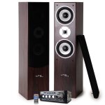 Paire d'enceintes l766 - wa acajou / noisetier acoustiques hifi / home - cinéma 2x500w + ampli stereo ... Paire d'enceintes l766 - wa acajou / noisetier acoustiques hifi / home - cinéma 2x500w + ampli stereo ...