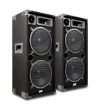 Paire d'enceintes passives ibiza sound star 210 - disco box, puissance 2x500w bass - reflex 2 boomers ...