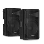 Paire d'enceinte passive de sono ibiza sound xtk15 - mkii 15  / 38cm 2x600w - dj bass reflex  2 voies ...