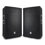 Paire d'enceintes sono bass reflex trap�zo�dal � 3 voies 15  / 38cm - 2 x 700w - bm sonic bms - 15