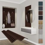 Panneaux acoustiques 118x60cm - paroi a lamelles flexible bois mdf panneaux muraux revtement a lamelles ...
