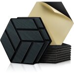 Panneaux acoustiques placage de bois 10 picesmousse acoustiques 30x15x1. 2cm panneaux muraux 3d auto ...