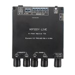 Panneau d'amplificateur de caisson de basses stro, bluetooth 5. 0 2. 1 canaux puissance audio 50w x ...