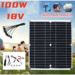 Panneau solaire flexible 100w 18v ip68, panneau de chargeur solaire double usb pour camping - car, maison, ...