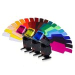 Papier de carte de filtre de gels de couleur universels pour la photographie flash speedlite led lumi�re ...