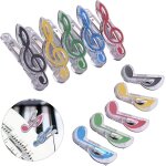 Paquet de 10 pinces a notes de musique  clips en feuille de plastique pour maintenir les pages dans ...