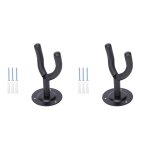 Paquet de 2 cintres pour guitare, support mural pour crochet de guitare le noir