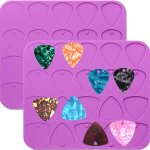 Paquet de 2 plectres de guitare, moules en r�sine epoxy, plectres de guitare en silicone