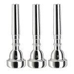 Paquet de 3 embouchures de trompette, 7c 5c 3c embouchure plaque argent