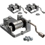 Paquet de 3 m�canismes de bo�te a musique a manivelle de bricolage, mouvement m�canique avec des airs ...