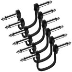 Paquet de 6 c�bles de raccordement de guitare de 6 pouces, c�ble de p�dale de guitare d'instrument c�ble ...