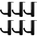 Paquet de 6 ecouteur hanger crochet de casque casque moniteur support  casque stick - sur crochet noir ...