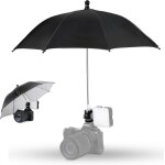 Parapluie pour appareil photo avec tte sphrique rotative a 360 et chaussure froide latrale, parapluie ...