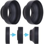 Pare - soleil pour appareil photo - caoutchouc - ensemble de 2 - pliable en 3 tapes - pare - soleil ...