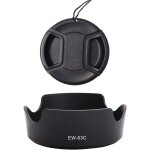 Pare - soleil ew - 63c et bouchon d'objectif 58 mm pour objectif canon ef - s 18 - 55 mm f / 3. 5 - 5. ...