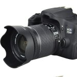 Pare - soleil pour objectif canon 100d / 200d / 750d / 760d 18 - 55 pour pare - soleil stm 58 mm noir ...
