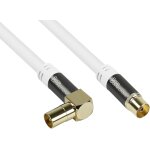 Titre du parent. smartflex - fiche coaxiale (90) vers prise 2 m blanc