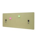 Paroi de sparation acoustique hwc - g75, protection visuelle pour bureau, panneau, tissu 140x60cm, vert ...