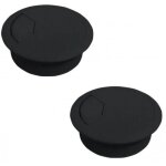 Passe cable bureau - non spcifi - 60mm - lot de 2 - noir - adaptateur lectrique