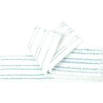 Patb - set de 3 housses de balai a franges, env. 10x41 cm, bleu