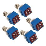 Pdale pdale de commande a pdale, 5 pices, 3pdt, 9 broches, effet guitare, true bypass, mtal argent ...