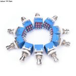 Pdale a 9 broches 3pdt pour effets de guitare, bote a pdale, pdale avec interrupteur en mtal au ...