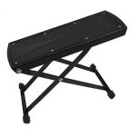 Pdale de guitare pdale en mtal noir hauteur rglable coussin antidrapant support pliable repose - ...