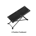 Pdale repose - pieds pour guitare, hauteur 4 / 6 positions, coussinet en caoutchouc antidrapant en ...