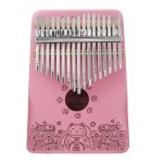 Percussion de doigt de piano de pouce de kalimbas d'acajou de placage plein de 17 cl�s avec le marteau ...