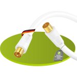 Perfect sat antenna cable cable 5 m satellite tv cable with ferrite, quad shielding, iec connector to ...