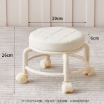 Petit tabouret a roulettes universel, tabouret bas a poulie pour enfants, chaise ronde de marche domestique, ...