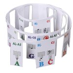 Piano clavier autocollants piano grand / electrique 61 touches port�e notation note etiquette symbole ...