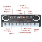 Piano orgue clavier electronique 61 touche pr enfant cadeau jouet + microphone