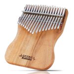 Piano a pouce en bois de camphre kalimba 17 touches avec instructions et marteau d'accord