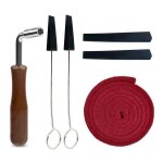 Piano tuning tool set tuning stop tape cl� a ruban accessoires instrument de musique noir 6pcs / set