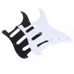 Pickguard guitare pickguard 3 plis guitare electrique pickguard plaque a gratter pour strat noir instruments ...